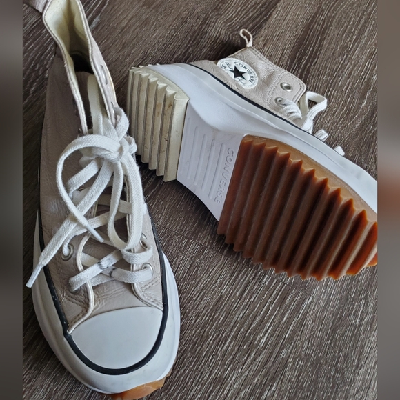 Converse Run Star Hike (Metallic Pink Smoke Leather Platform) - Picture 3 of 6